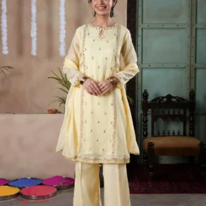 Embellished Kameez, Trousers & Dupatta (GPW-1089) (Copy) (Copy)